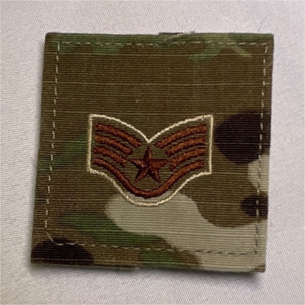 US Air Force SSGT Rank Patch Insignia, Approx 2 in